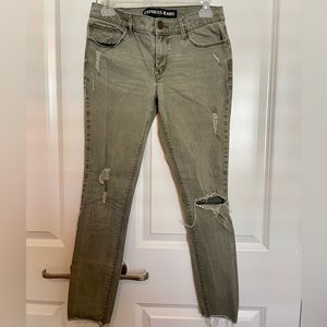 Express light green jean